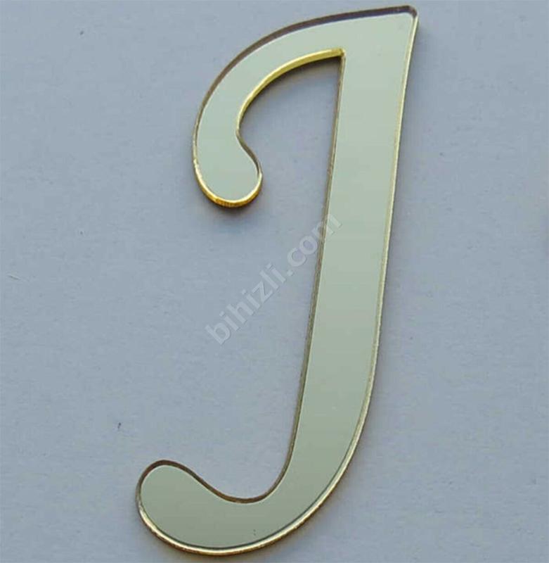 J harfi (altın renk)